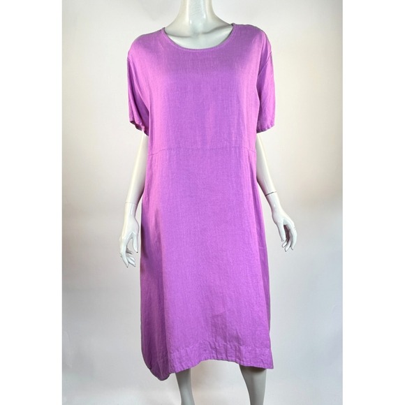 bryn Walker Dresses & Skirts - Bryn Walker Linen Marina Dress Women L EUC Oversized Lagenlook Relaxed Pockets